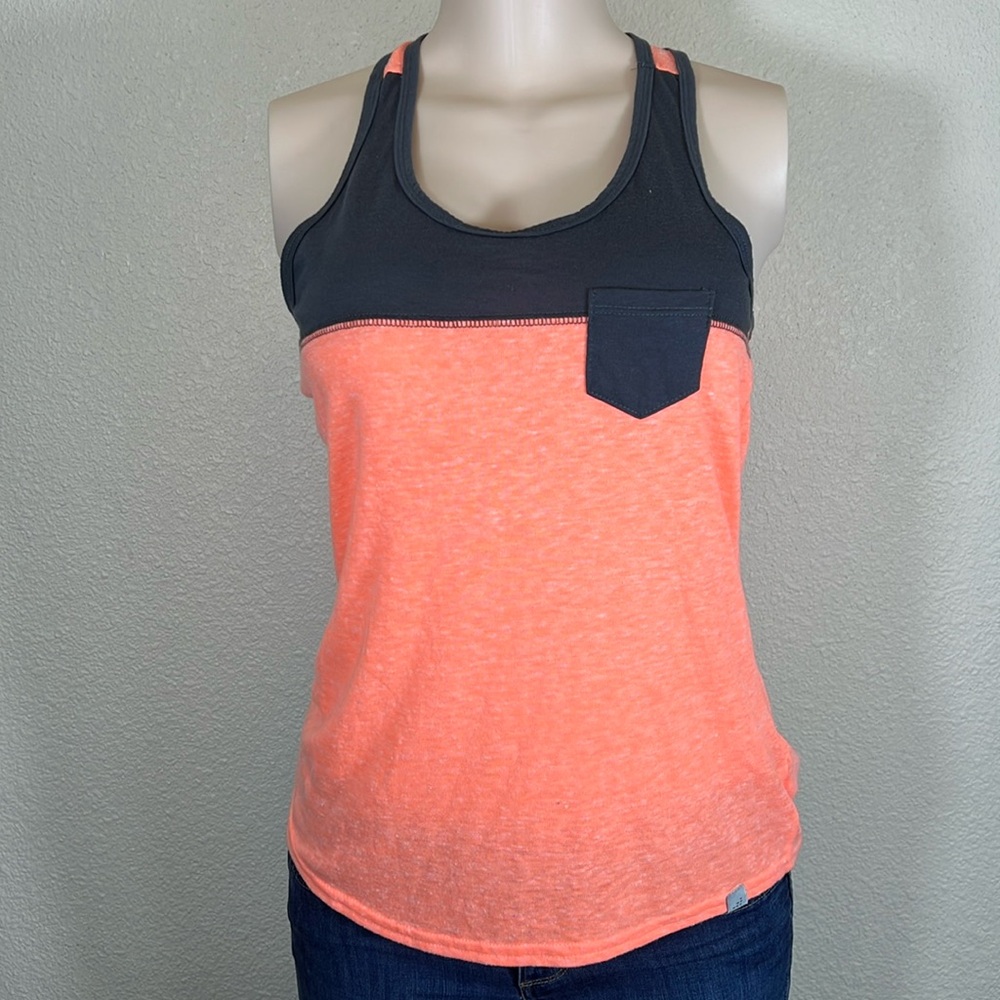 BCG Sleeveless Tank Coral & gray Size S, tennis, workout, yoga